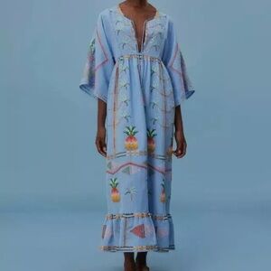 NWT Farm Rio Embroidered Pineapple Dress Size Small
